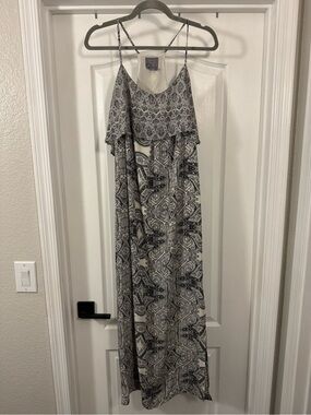 Anthropologie Vanessa Virginia Printed Spaghetti-Strap Maxi Dress